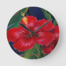 Buscar tropical relojes de pared Hibisco