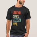 Buscar leyenda desde 1978 camisetas Marzo