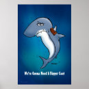 Buscar gran tiburón blanco posters Azul