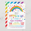 Buscar del arco iris invitaciones de cumpleaños Chica