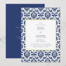Buscar damasco azul invitaciones Prometida