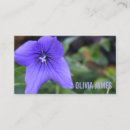 Buscar flores púrpuras tarjetas de visita Floral