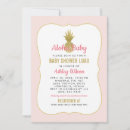 Buscar pineapple invitaciones Relieve metalizado dorado