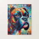 Buscar perro colorido puzzles General y unisex