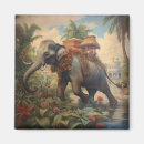 Buscar elefante indio imanes Floral