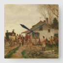 Buscar pintura al óleo relojes de pared Americano