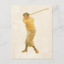 Buscar jugador de golf postales Vintage