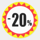 Buscar el por ciento pegatinas Minorista