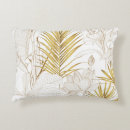 Buscar hoja de palma cojines Dorado