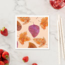 Buscar hojas de otoño servilletas Patrón de hoja