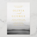 Buscar gris y naranja invitaciones Acuarela