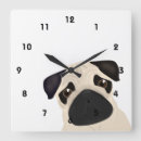 Buscar pug relojes de pared Bichos