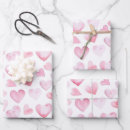 Buscar corazones rosados papel de regalo Día de san valentín