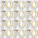 Buscar número 70 pegatinas 70 º cumpleaños