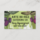 Buscar aceite oliva de tarjetas de visita Aceitunas