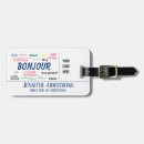 Buscar bonjour etiquetas para maletas Saludo