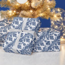 Buscar damasco azul papel de regalo Moda