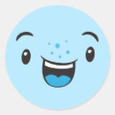 Buscar cara sonriente azul pegatinas Sonrisa