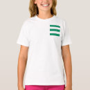 Buscar rayas verdes y blancas camisetas Blanco