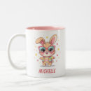 Buscar conejo de pascua tazas Monograma