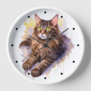 Buscar maine coon relojes de pared Gatos