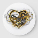 Buscar engranajes del steampunk relojes de pared Oro