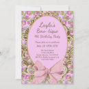 Buscar espejo del vintage invitaciones Floral