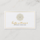 Buscar floral mandala tarjetas de visita Oro