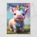 Buscar unicornio del arco iris postales Chica