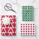 Buscar triángulos rojos papel de regalo Geométrico