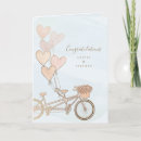 Buscar bicicleta en tándem tarjetas Acuarela