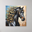 Buscar caballo negro lienzos Elegante