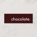Buscar chocolate blanco tarjetas de visita Dulces