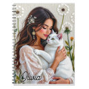 Buscar gato hermoso cuadernos Flores