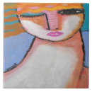 Buscar retrato abstracto azulejos Mujer