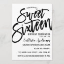 Buscar dulce blanco y negro 16 invitaciones Invitados