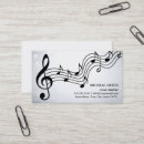 Buscar notas musicales tarjetas de visita Vintage