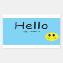 Buscar tag rectangulares pegatinas Saludo