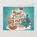 Buscar reno divertido postales Snowman