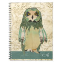 Buscar búho del vintage cuadernos Retro