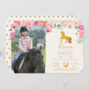Buscar del caballo invitaciones de cumpleaños Oro