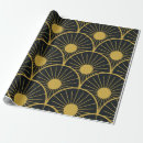 Buscar art deco papel de regalo Dorado