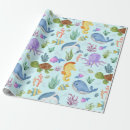 Buscar criaturas papel de regalo Océano