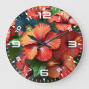 Buscar flores rojas relojes de pared Rojo