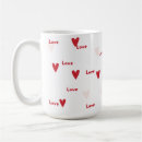 Buscar corazones rojos del amor tazas Para todos