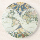 Buscar mapa del mundo vintage posavasos Mapas antiguos