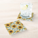 Buscar girasol amarillo posavasos Acuarela