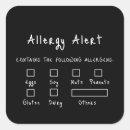 Buscar alérgico pegatinas Alerta de alergia