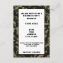 Buscar camuflaje verde invitaciones Diversión