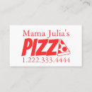 Buscar pizza tarjetas de visita Minimalista